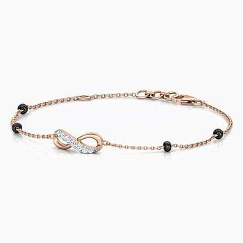 Akira Infinity Diamond Mangalsutra Bracelet