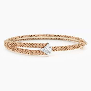 Flare Twill Diamond Bracelet