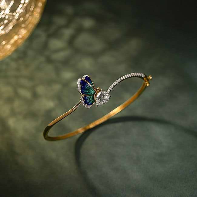 Blue butterfly bracelet outlet
