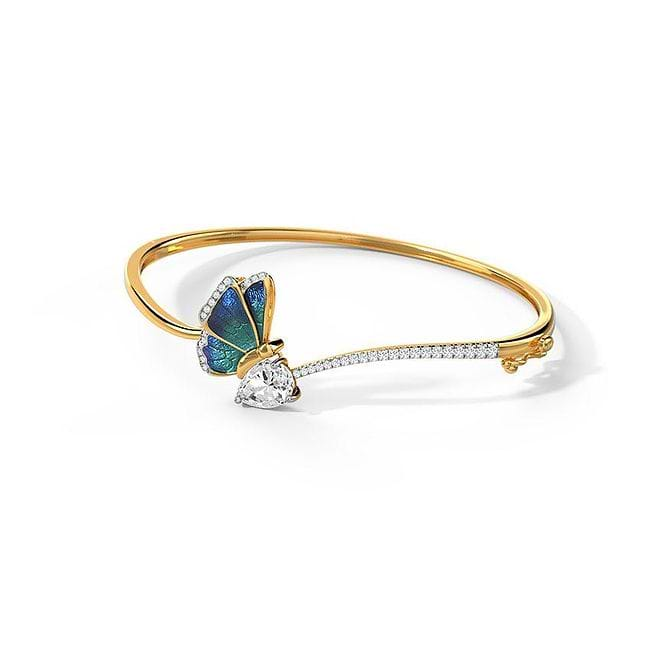 Blue Butterfly Gold Bracelet - Gratinsta