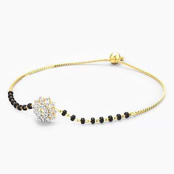 Saba Adjustable Diamond Mangalsutra Bracelet