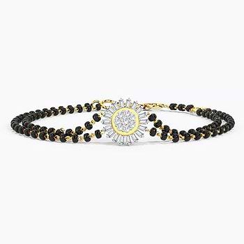 Sparkling Cluster Diamond Mangalsutra Bracelet