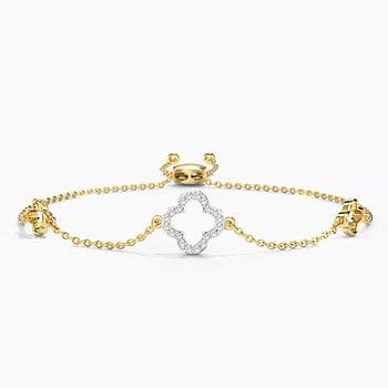 Diamond Clover Adjustable Bracelet