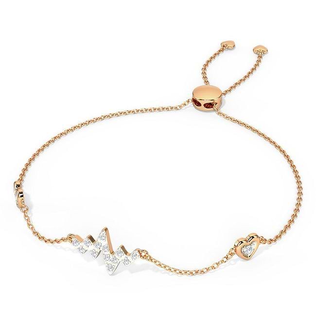 Diamond heartbeat bracelet cheap
