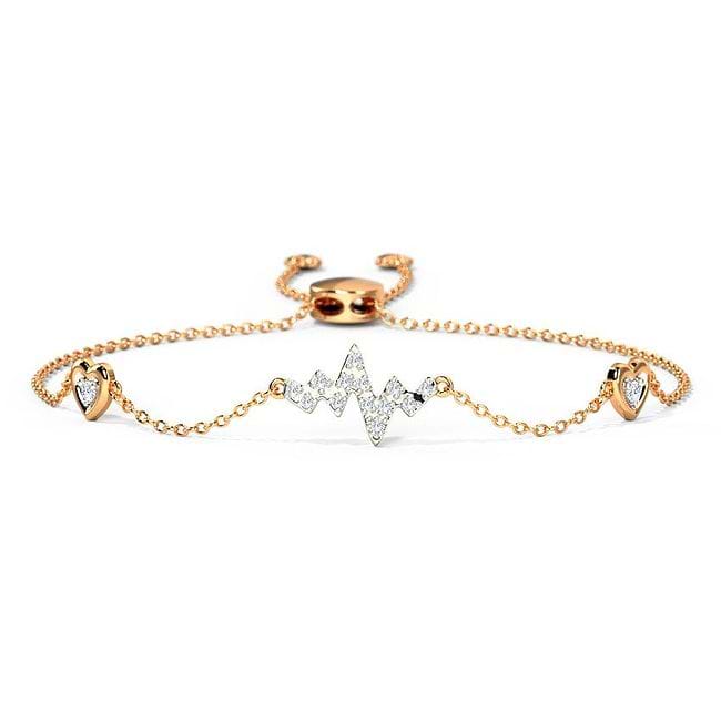 Diamond heartbeat bracelet sale