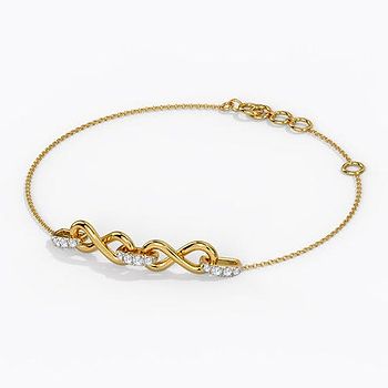 Twist And Twirl Infinity Diamond Bracelet