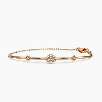 Delicate Floral Diamond Bracelet