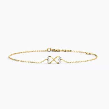 Twain Heart Diamond Bracelet