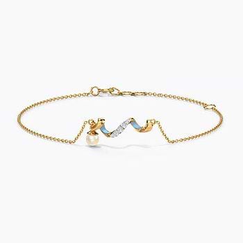 Azure Twirl Pearl Bracelet