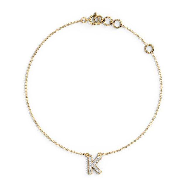 Bracelet with letter k store