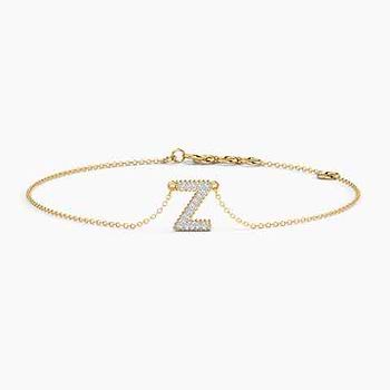 Dazzle Alphabet Z Diamond Bracelet