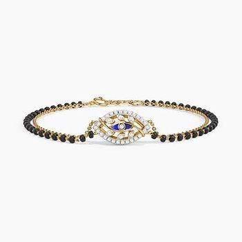 Kamya Evil Eye Diamond Mangalsutra Bracelet. For Women