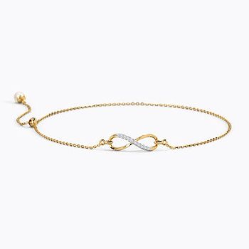 Infinity Adjustable Pearl Bracelet