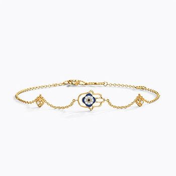 Grace Evil Eye Hamsa Diamond Bracelet