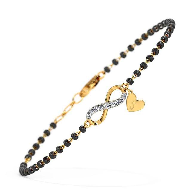 Shop Eternal Infinity Personalised Diamond Mangalsutra Bracelet