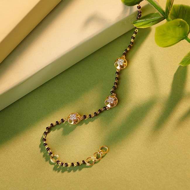 Shop Elita Diamond Mangalsutra Bracelet Online - CaratLane US