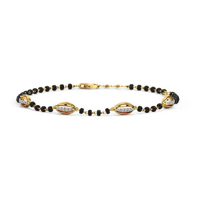 14 KT Yellow Gold Mangalsutra Bracelet