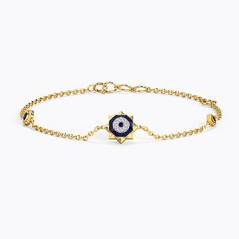 Starry Evil Eye Gemstone Bracelet
