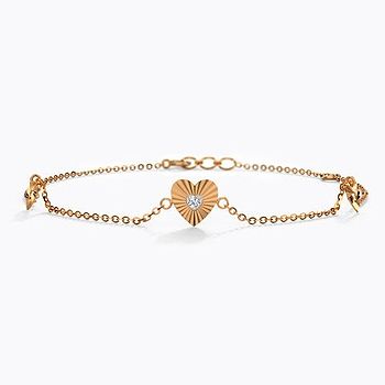 Heartfelt Elegance Diamond Chain Bracelet