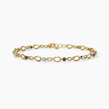 Shimmery Sauve Gemstone Chain Bracelet