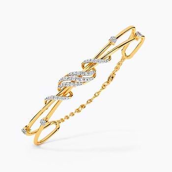 Jagvi Twisted Diamond Bracelet