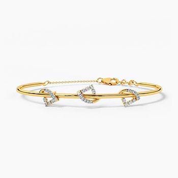 Abstract Knots Diamond Bracelet