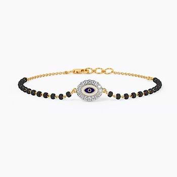 Ovalate Evil Eye Mangalsutra Bracelet