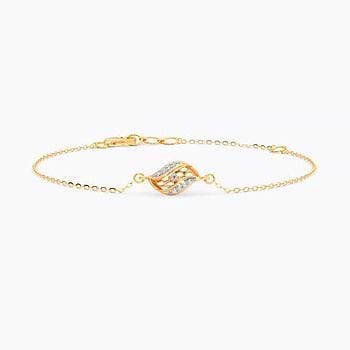 Maple Twist Diamond Chain Bracelet