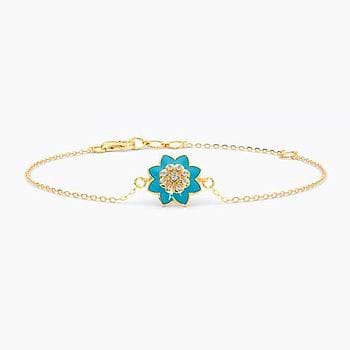 Bloomy Trace Diamond Chain Bracelet