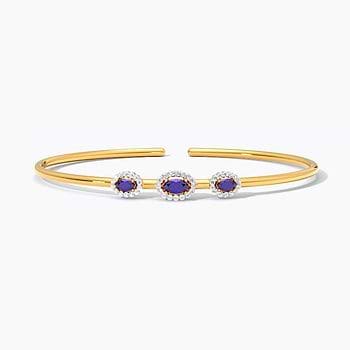Triple Halo Gemstone Bracelet