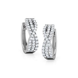 Diamond infinity hoop earrings on sale