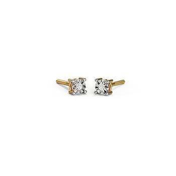 Emily Miracle Plate Diamond Stud Earrings