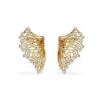 Alder Root Diamond Stud Earrings