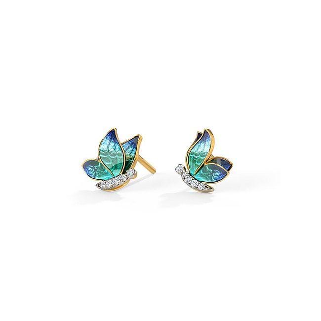 Stud butterfly earrings deals