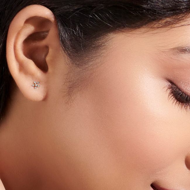 Shiny diamond earrings discount