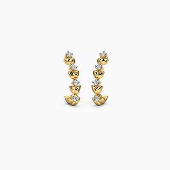 Adhira Sparkling Diamond Hoop Earrings