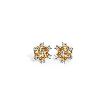 Starry Splendid Diamond Stud Earrings