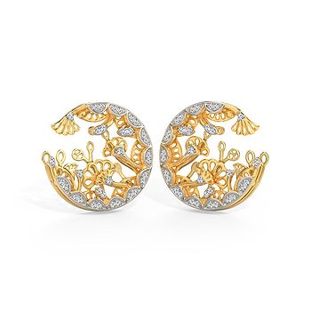 Utsav layers Marigold Stud Earring