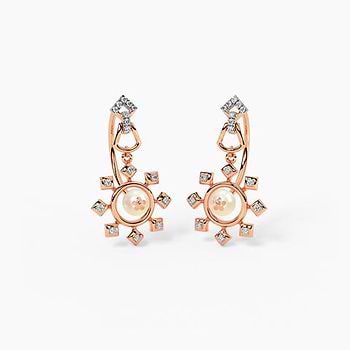 Screw with pearl locking Diamond Hoops