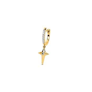 Crossed Celestial Diamond Stud for Men