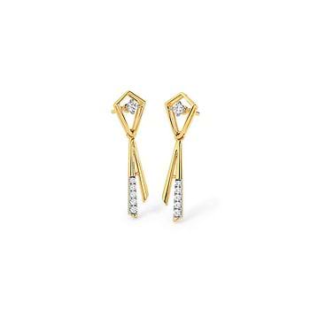 Sleek Diamond Drop Earrings