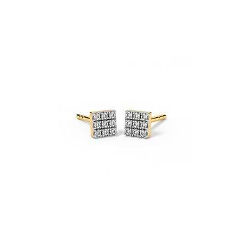 Quad Hubs Diamond Stud Earrings