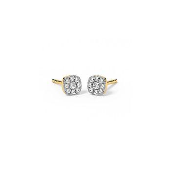 Blazing Cushion Diamond Stud Earrings
