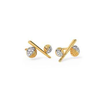Stellar Nexus Diamond Stud Earrings