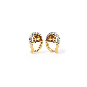 Helio Shine Gemstone Hoop Earrings