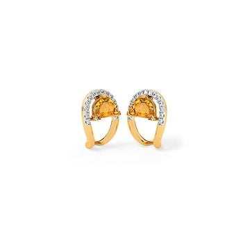 Helio Shine Gemstone Hoop Earrings