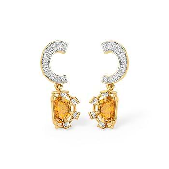 Solar Reverie Gemstone Drop Earrings