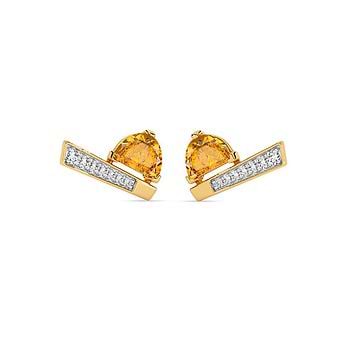 Sun Glance Gemstone Stud Earrings