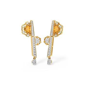 Sunlight Streaks Gemstone Drop Earrings