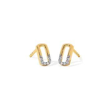 Subtle Square Diamond Stud Earrings